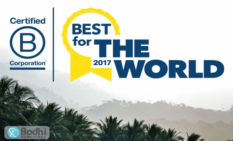 Bodhi Surf + Yoga reconocido como "Mejor compañía para el Mundo: Comunidad"